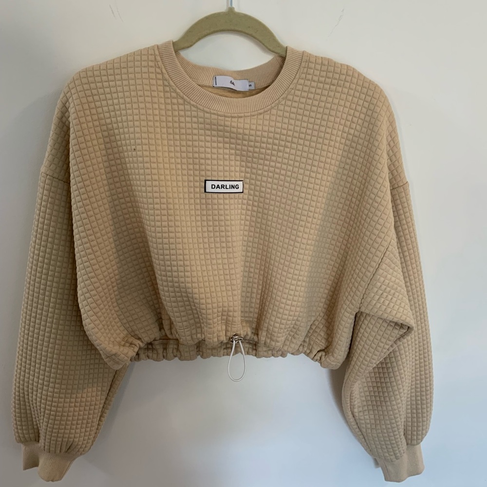 ADIKA NWOT cropped adjustable crew neck sweatshirt